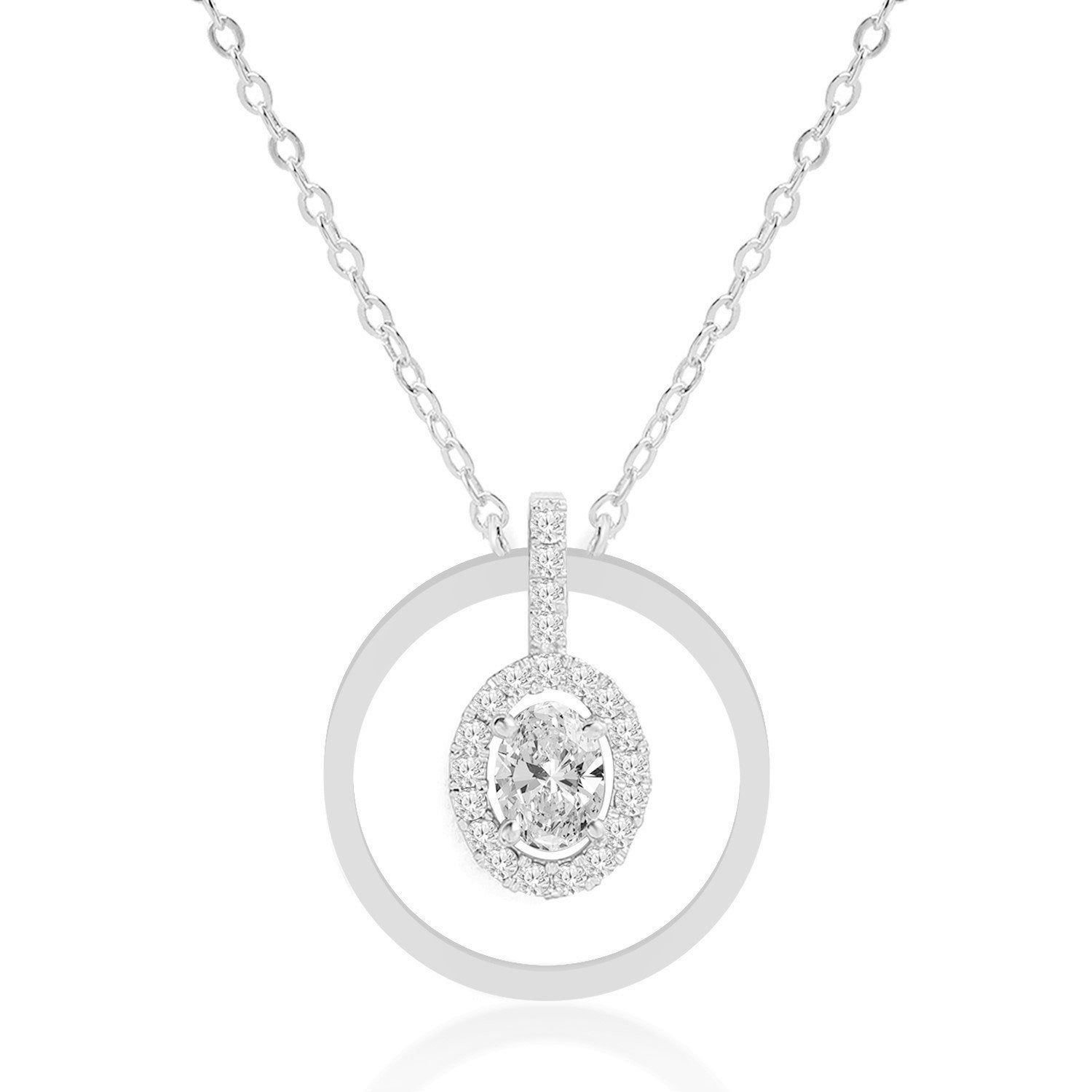 Brass 18K Rose Gold Oval Geometric Pendant For Women Bulk