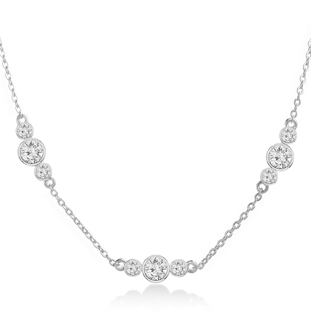 Brass 18K Rose Gold Three Piece Chain Collar Pendant For Women Bulk