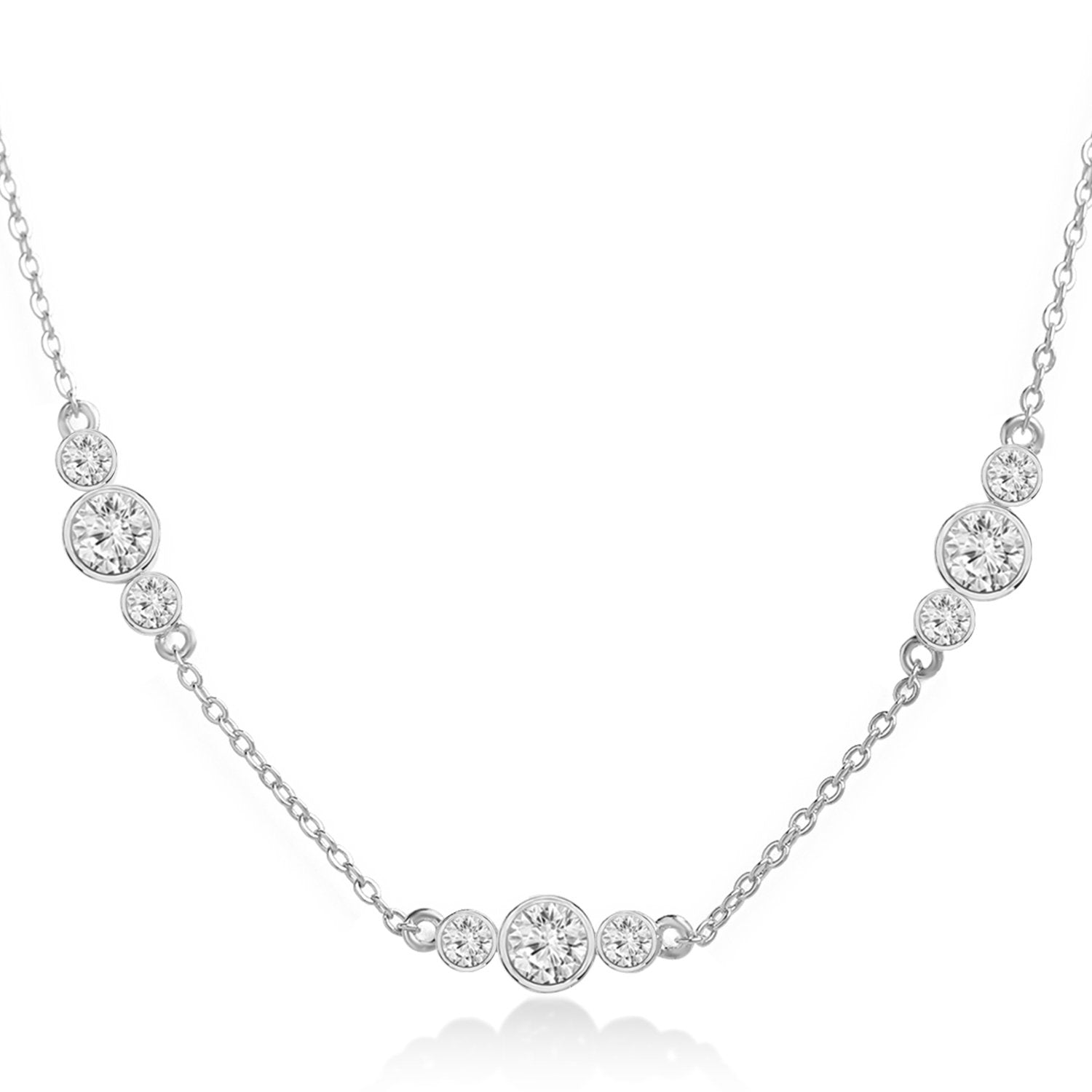 Brass 18K Rose Gold Three Piece Chain Collar Pendant For Women Bulk