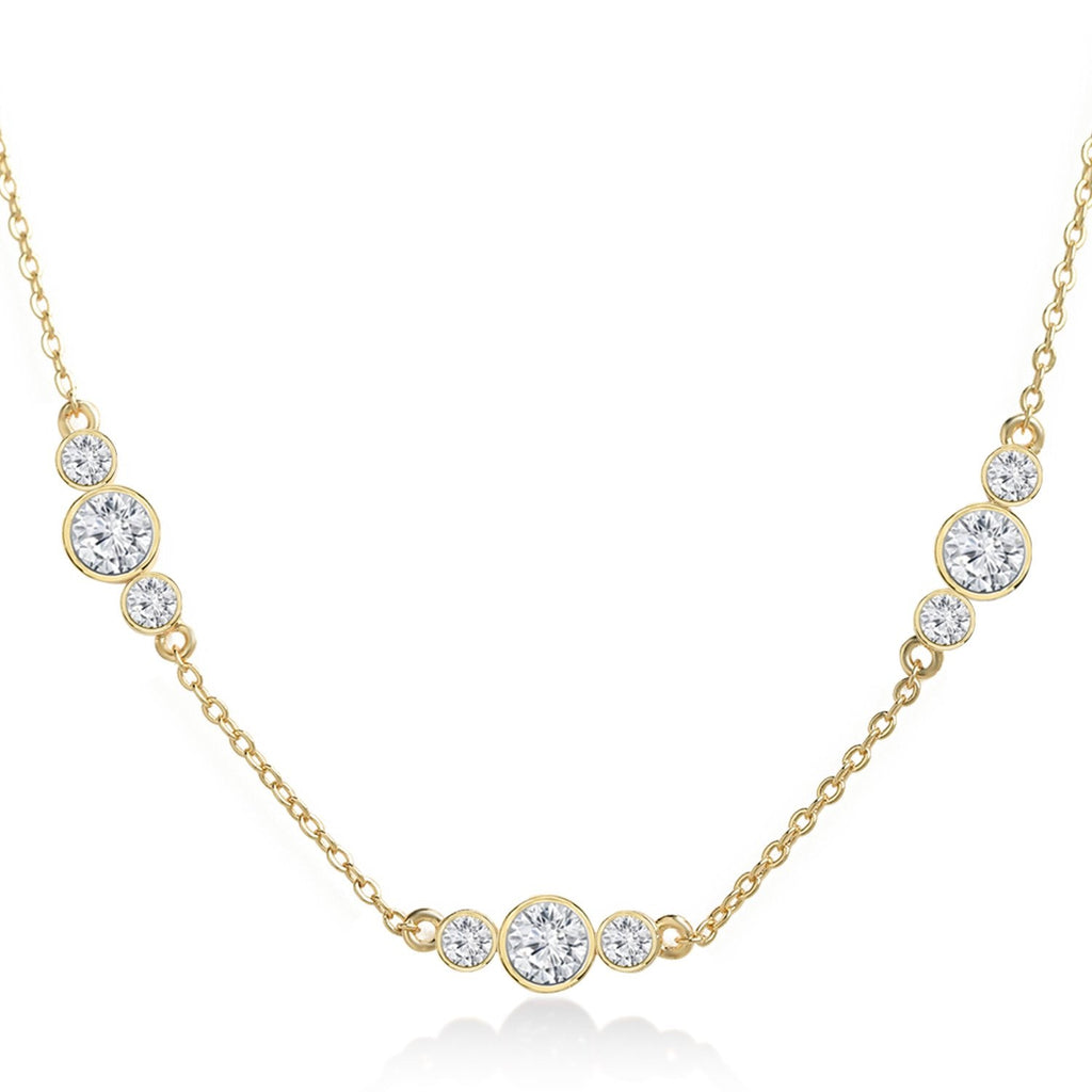 Brass 18K Rose Gold Three Piece Chain Collar Pendant For Women Bulk