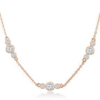 Brass 18K Rose Gold Three Piece Chain Collar Pendant For Women Bulk