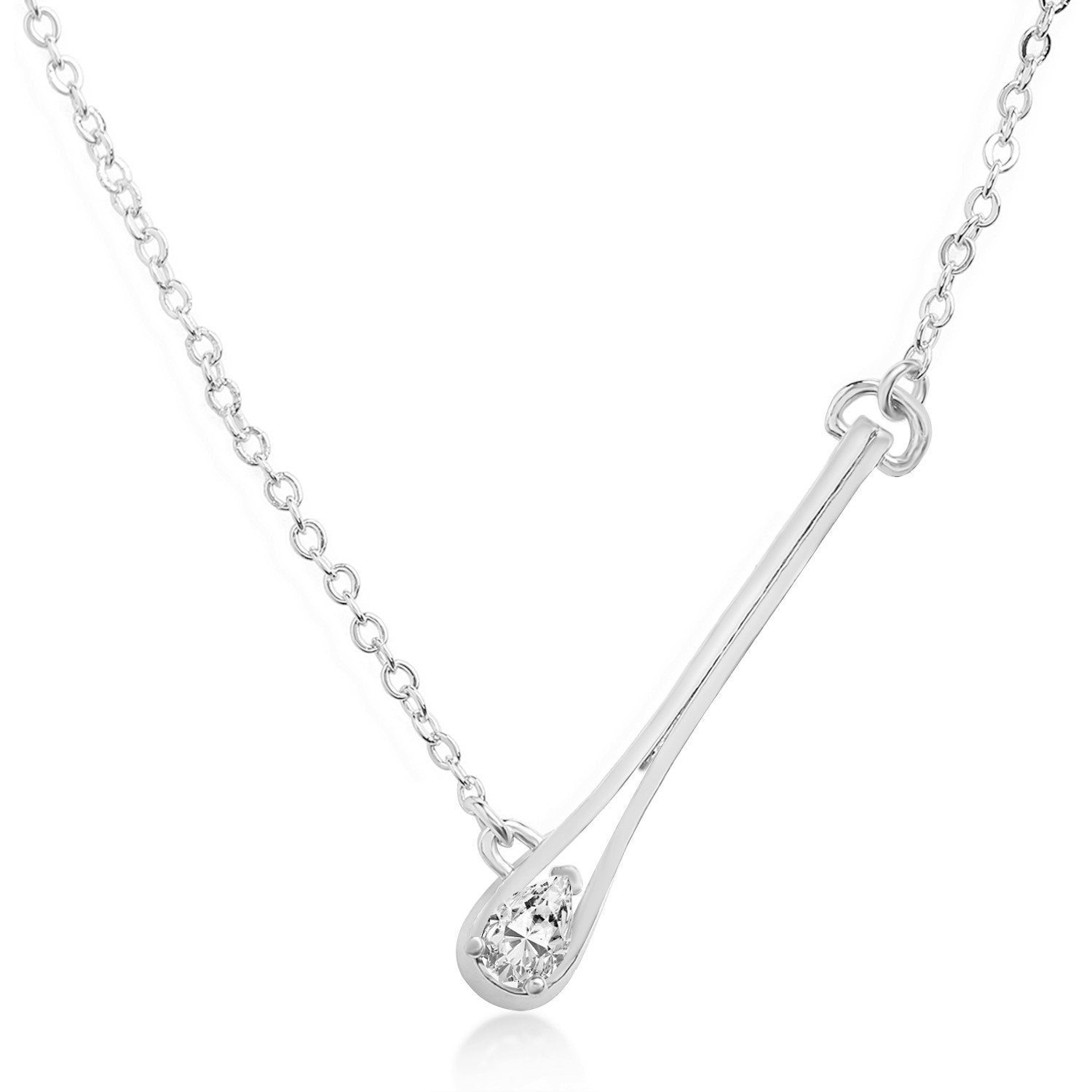 Brass 18K Rose Gold Tilting Drop Crystal Pendant For Women Bulk