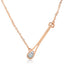 Brass 18K Rose Gold Tilting Drop Crystal Pendant For Women Bulk
