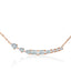 Brass 18K Rose Gold Fluid Crystal Necklace For Women Bulk