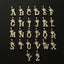Crown Alphabet Letter A Gold CZ Copper Pendant Charm Bulk
