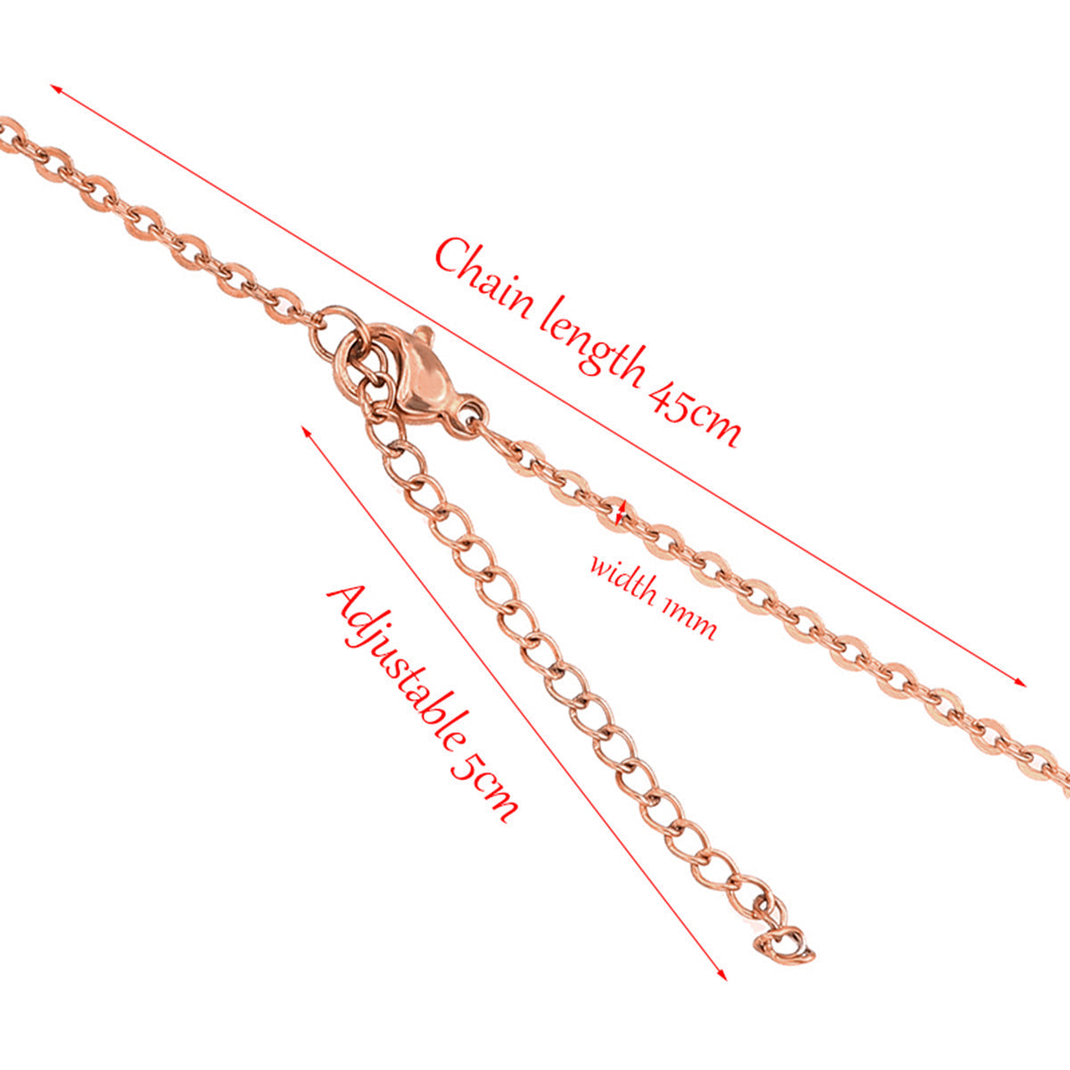 Copper Rose Gold Link Chain For Women Bulk