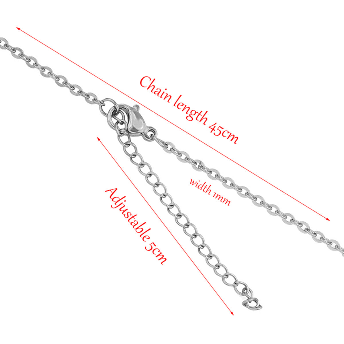 Slim Link Chain Silver Stainless Steel Necklace Chain Boys Bulk