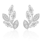 Brass 18k Rose Gold Marquise Vine Earrings Earring Pair For Women