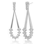 Brass 18K Rose Gold Drop Shape Dangle Earring Pair For Women Bulk