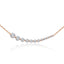 Brass 18K Rose Gold Graduating Crystal Necklace For Women Bulk