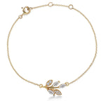Brass 18K Rose Gold Marquise Vine Bracelet For Women Bulk