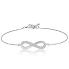 Brass 18K Rose Gold Infinity Chain Bracelet For Women Bulk
