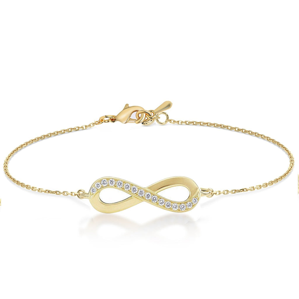 Brass 18K Rose Gold Infinity Chain Bracelet For Women Bulk
