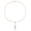 Brass 18K Rose Gold Crystal Studded Motif Chain Anklet For Women Bulk
