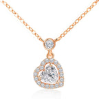 Brass 18K Rose Gold St Valentine Heart Pendant For Women Bulk