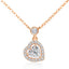 Brass 18K Rose Gold St Valentine Heart Pendant For Women Bulk