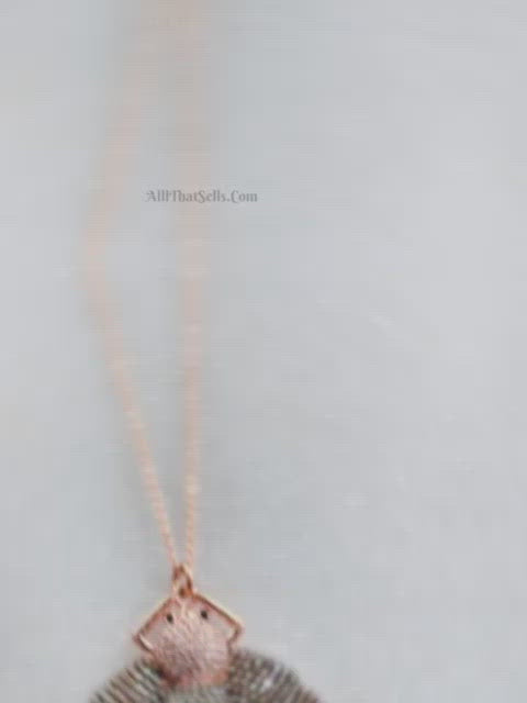 Copper Cubic Zirconia Rose Gold Honey Bee Necklace Pendant Chain Bulk