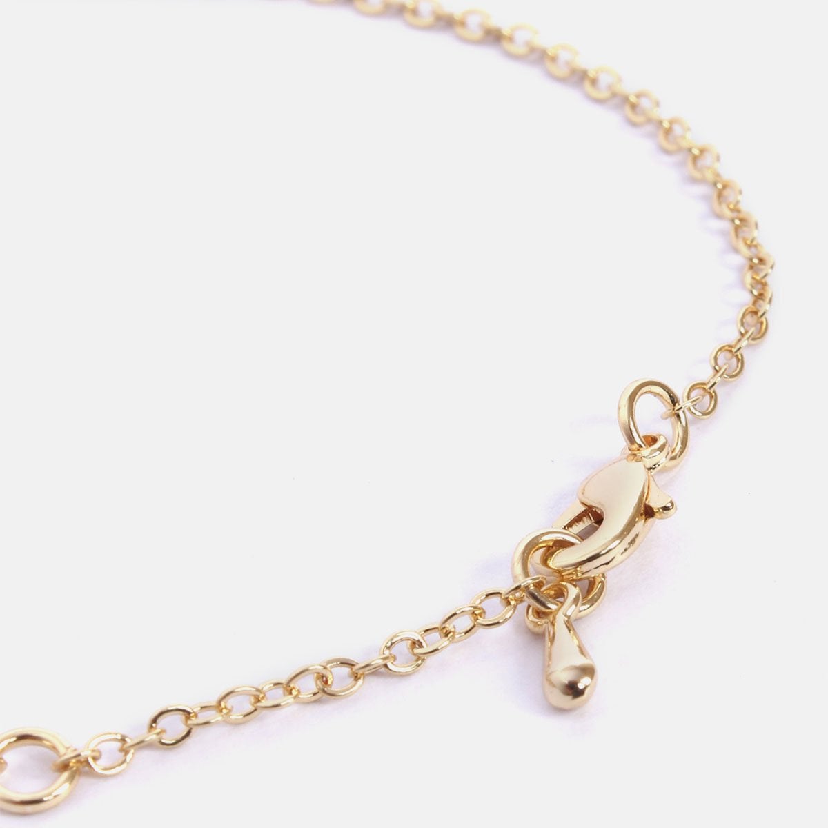 Brass 18K Rose Gold Round Crystal Halo Chain Bracelet For Women Bulk
