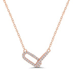 Brass 18K Rose Gold Friends Linked Up Necklace For Women Bulk