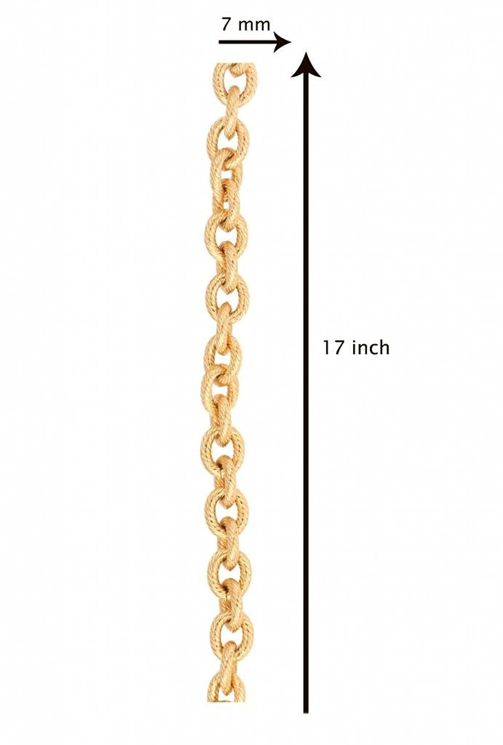 Stainless Steel Etch Finish Anchor Belcher Link short Chain 17" Bulk