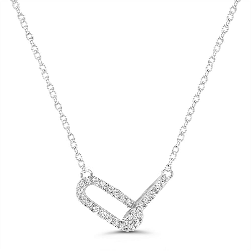 Brass 18K Rose Gold Friends Linked Up Necklace For Women Bulk