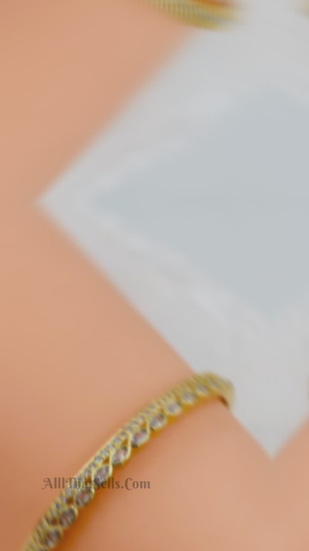 Marquise Gold Copper American Diamonds Openable Kada Bangle Women Bulk