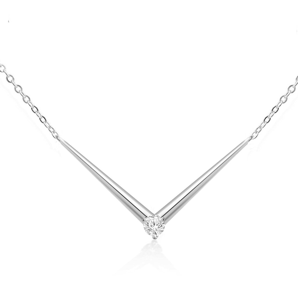 Brass 18K Rose Gold V Shape Chain Pendant For Women Bulk
