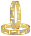 Wedding Designer 22K Gold Silver Metal Chuda Kada Bangle Set Of 2 Bulk