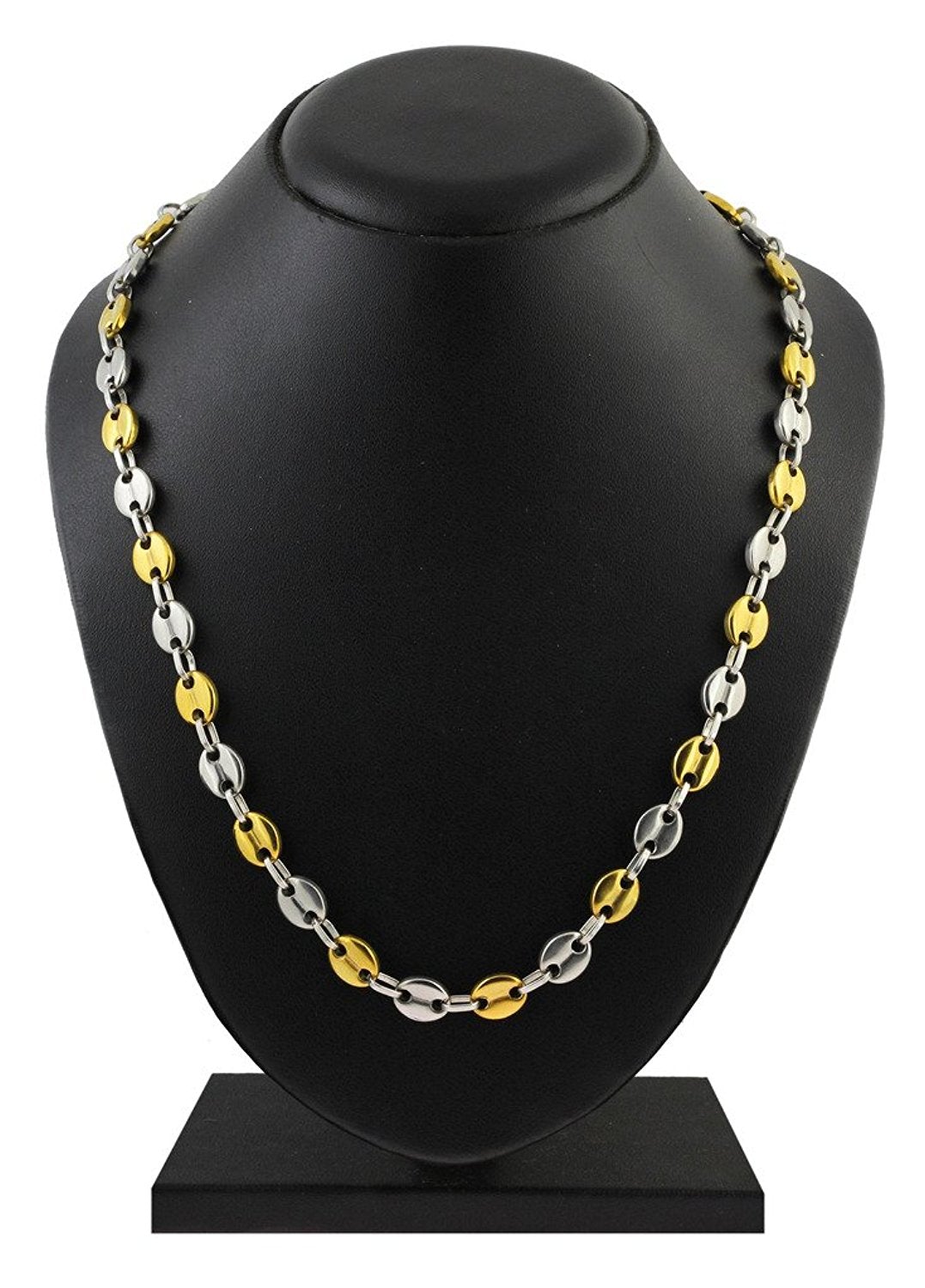 Classic Oval Links Gold And Silver Stainless Steel Chain For Men Bulk