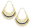 Filigree Chaand Bali Antique Gold Blue Meena Hoop Earring Women Bulk