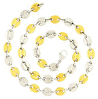 Classic Oval Links Gold And Silver Stainless Steel Chain For Men Bulk
