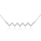 Brass 18K Rose Gold Zigzag Chain Necklace For Women Bulk