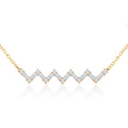 Brass 18K Rose Gold Zigzag Chain Necklace For Women Bulk
