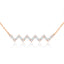 Brass 18K Rose Gold Zigzag Chain Necklace For Women Bulk