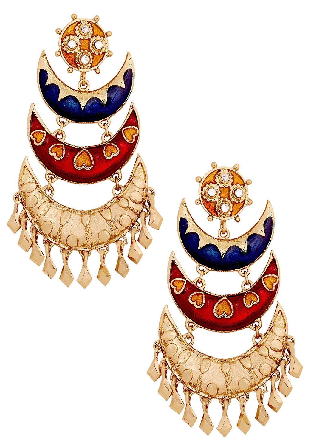 Designer Gold Plated Large Chandelier Earring For Women Bulk