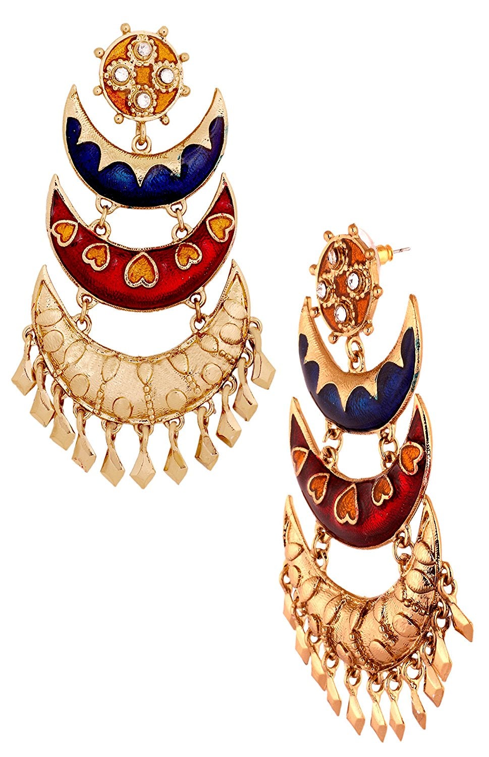 Designer Gold Plated Large Chandelier Earring For Women Bulk