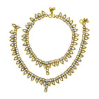 Bridal Antique Traditional Kundan Look Payal Anklet Pair 30Cm Bulk
