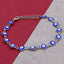 Turkish Blue Evil Eye Dainty Delicate Charms Single Leg Silver Payal