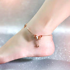 Butterfly Rose Gold Copper Single Anklet For Women Bulk