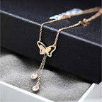 Butterfly Rose Gold Copper Single Anklet For Women Bulk