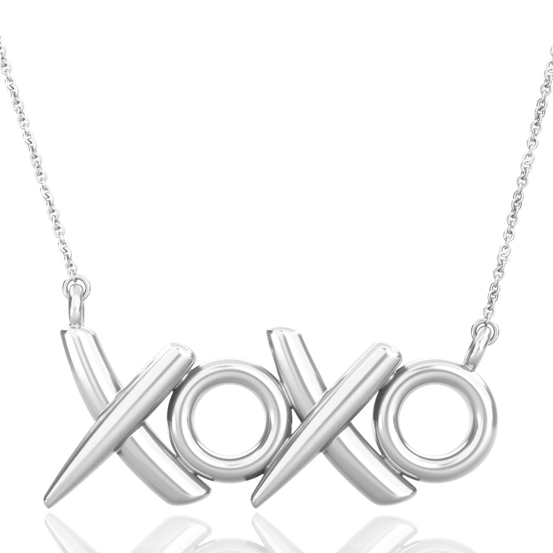 Brass 18K Rose Gold Xoxo Chain Pendant For Women Bulk Main image