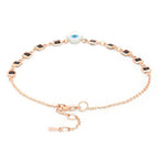 Evil Eye Hama Mother Of Pearl Gold Link Chain Single Charm Anklet Bulk
