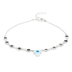 Evil Eye Hama Mother Of Pearl Gold Link Chain Single Charm Anklet Bulk