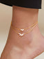 Marquise Cut Cubic Zirconia Gold Link Chain Layer Single Anklet Bulk
