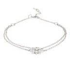 Marquise Cut Cubic Zirconia Gold Link Chain Layer Single Anklet Bulk
