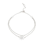Marquise Cut Cubic Zirconia Gold Link Chain Layer Single Anklet Bulk