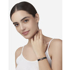 Be Kind CZ Leather Copper Black Gold Wrist Band Bracelet Bulk