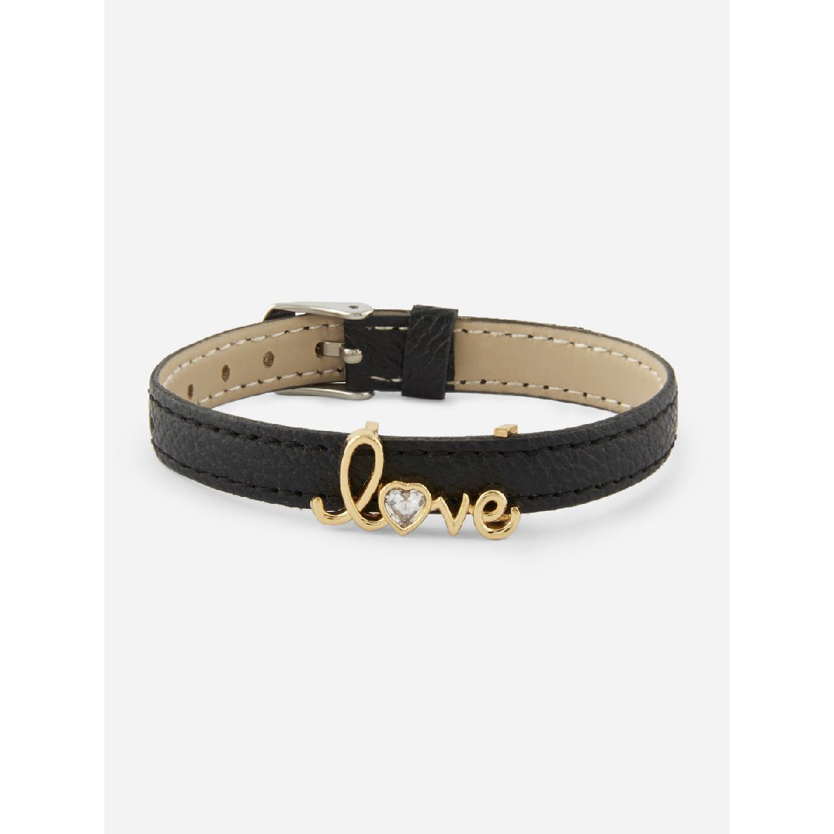 Love Cubic Zirconia Leather Copper Black Gold Wrist Band Bracelet Bulk