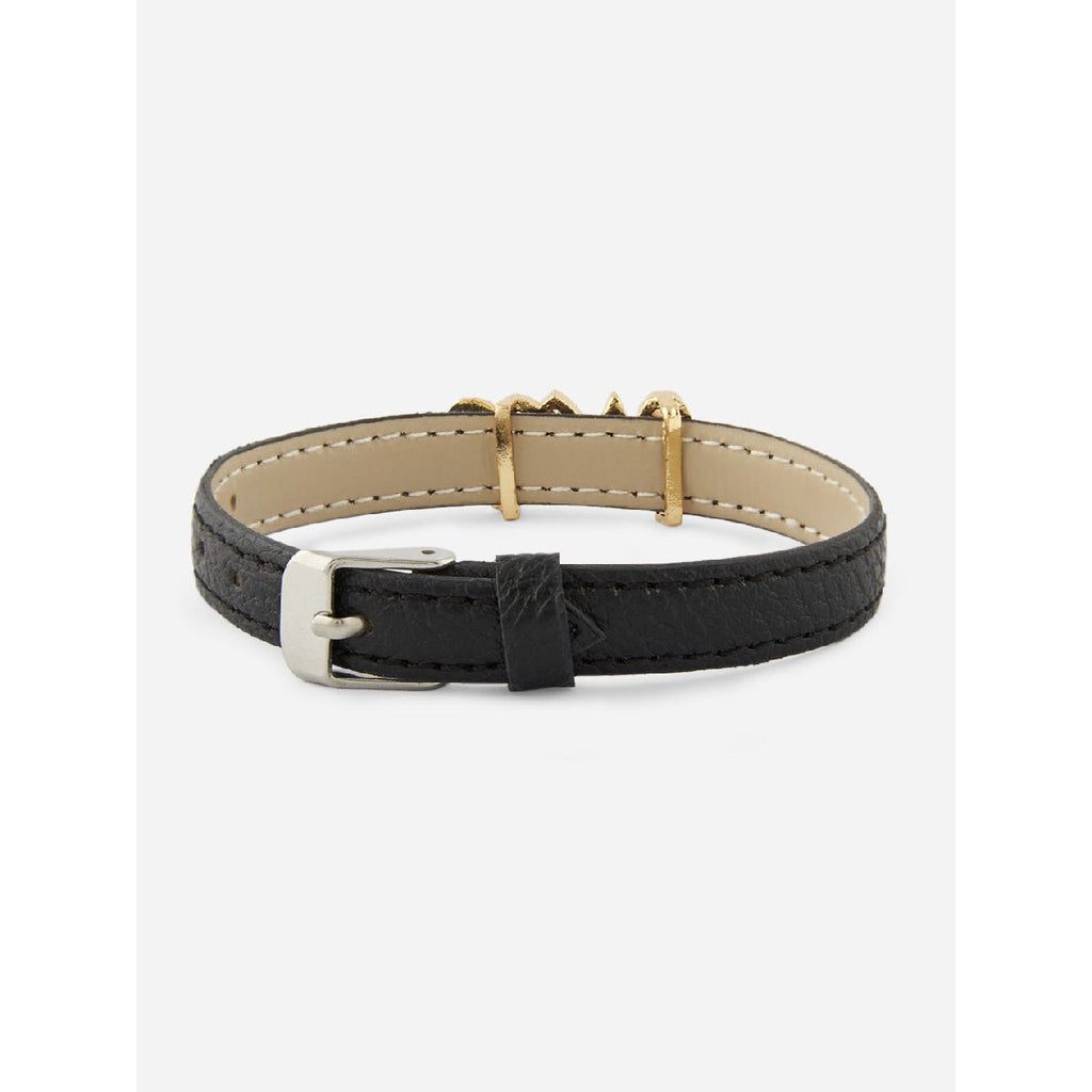Love Cubic Zirconia Leather Copper Black Gold Wrist Band Bracelet Bulk