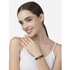Love Cubic Zirconia Leather Copper Black Gold Wrist Band Bracelet Bulk